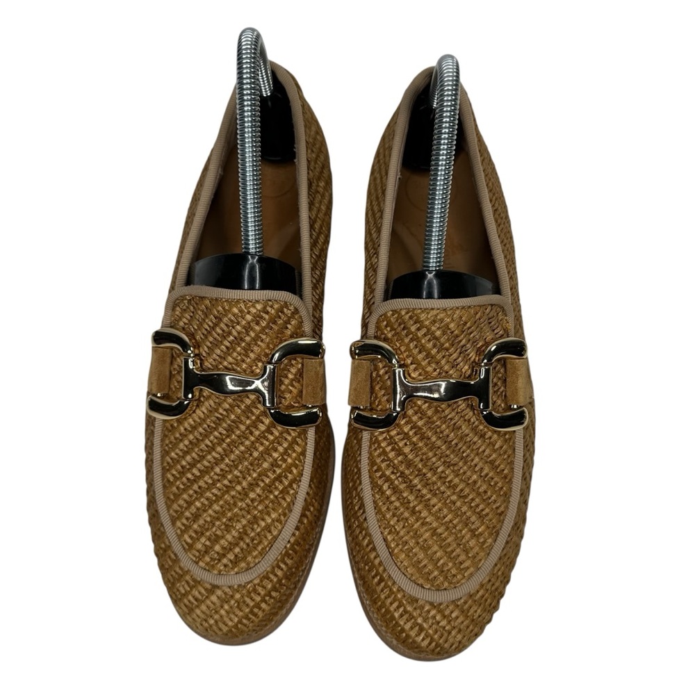 Paul Green Ariana Bit Loafer In Camel Suede Raffia. Sz: 9 - Picture 2 of 7